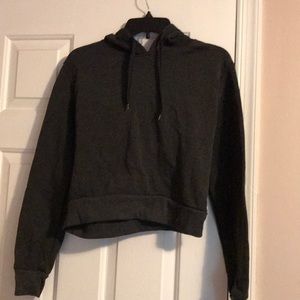 Grey crop hoodie